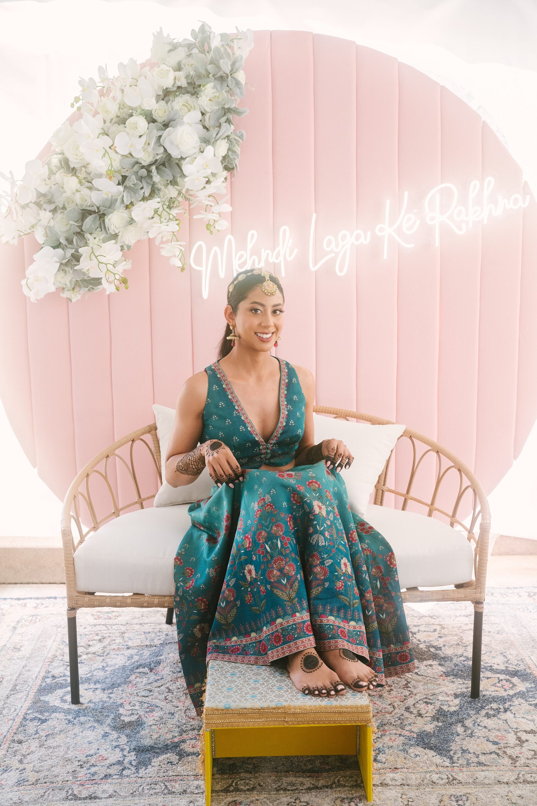 indian bride with mehendi at a henna event photos in toronto 
